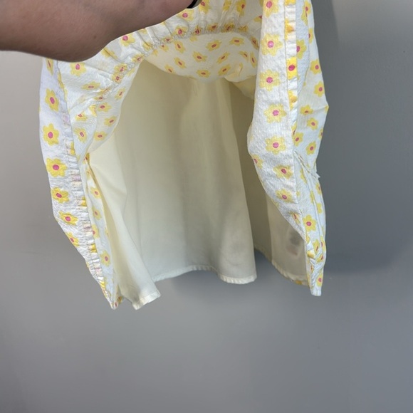 Cynthia Rowley Yellow And White Floral Dress Size 8 - Picture 7 of 15